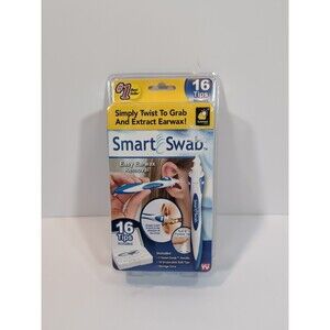 Smart Swab Soft Spiral Ear Cleaner Safe Ear Wax Removal Kit 16 Tips Included NEW